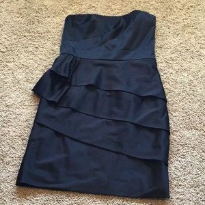 WHBM strapless black dress Size 8
